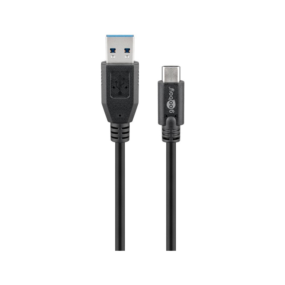Goobay Goobay 67999 USB-kablar 0,5 m USB 3.2 Gen 1 (3.1 Gen 1) USB A USB C Svart