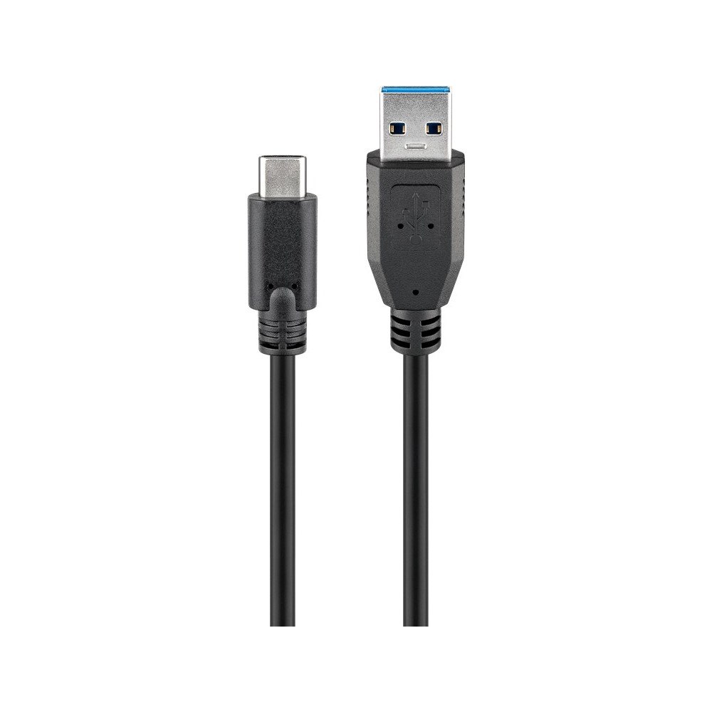 Goobay Goobay 44712 USB-kablar 1 m USB 3.2 Gen 1 (3.1 Gen 1) USB A USB C Svart