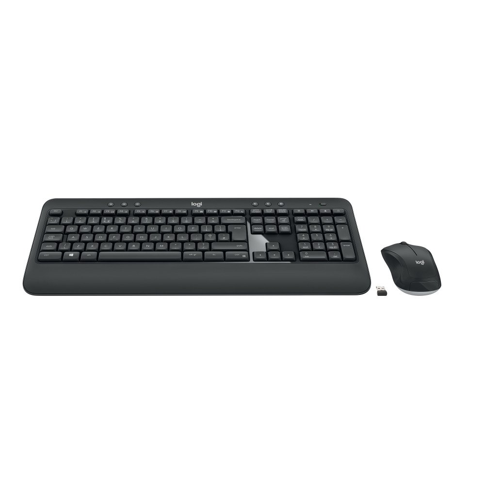 Logitech Logitech Advanced MK540 tangentbord Mus inkluderad USB QWERTY Nordic Svart, Vit