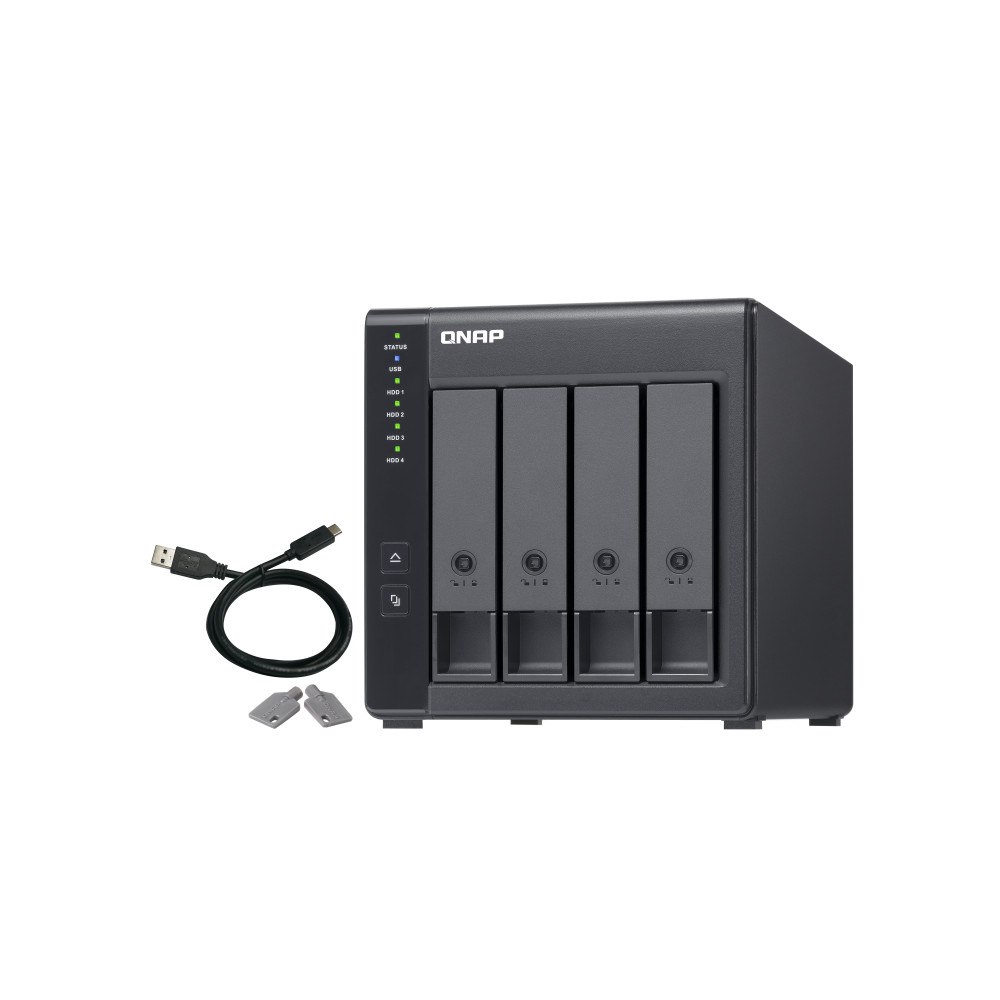QNAP Systems, Inc QNAP TR-004 Hölje för lagringsenheter HDD- / SSD kabinett Svart 2.5/3.5"