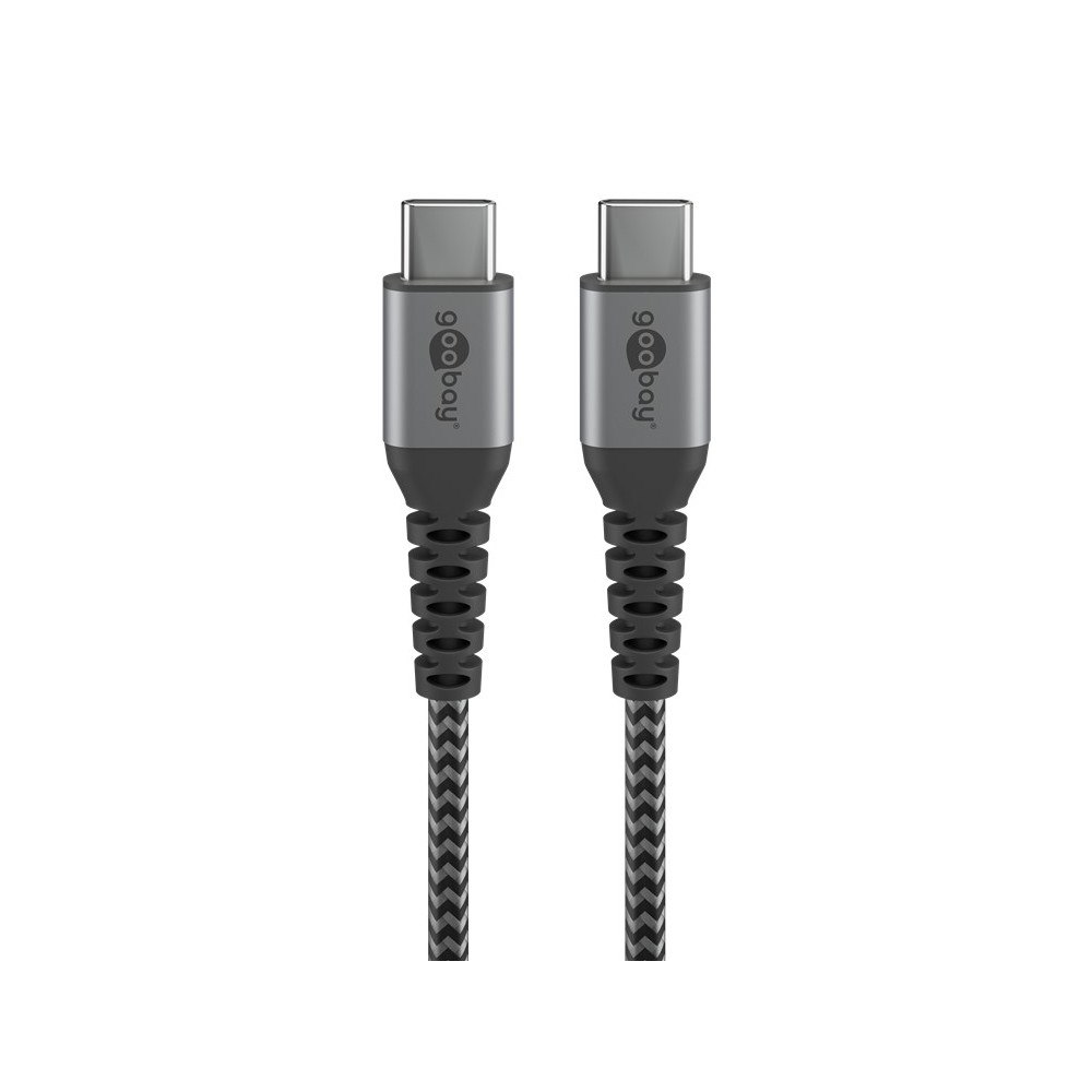 Goobay Goobay 49302 USB-kablar 1 m USB 2.0 USB C Grå, Silver
