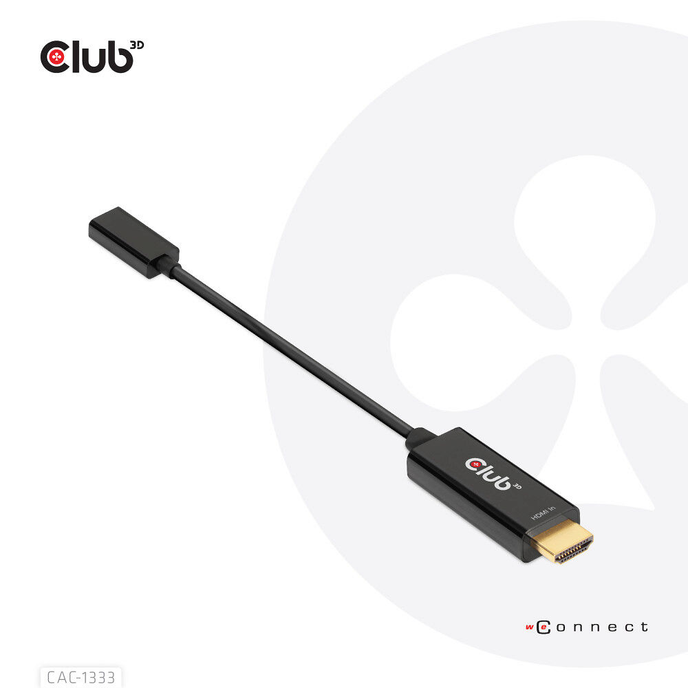 Club 3D Club 3D adapterkabel - HDMI / USB - 22 cm