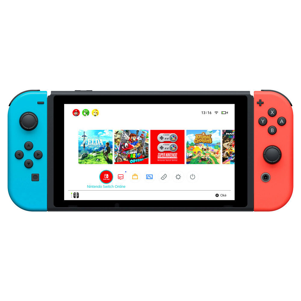 Nintendo Nintendo Switch with Neon Blue and Neon Red Joy-Con - Spelkonsol - svart, neonröd, neonblå