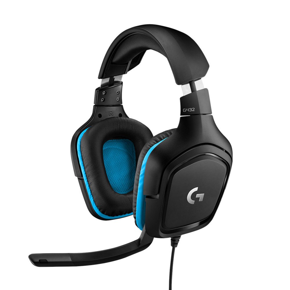 Logitech Logitech G G432 Headset Kabel Huvudband Spela Svart, Blå