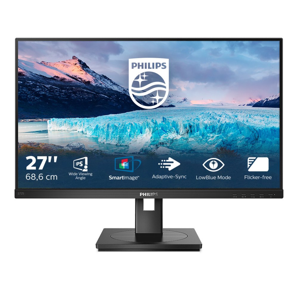 Philips Philips S Line 272S1AE/00 LED display 68,6 cm (27") 1920 x 1080 pixlar Full HD LCD Svart