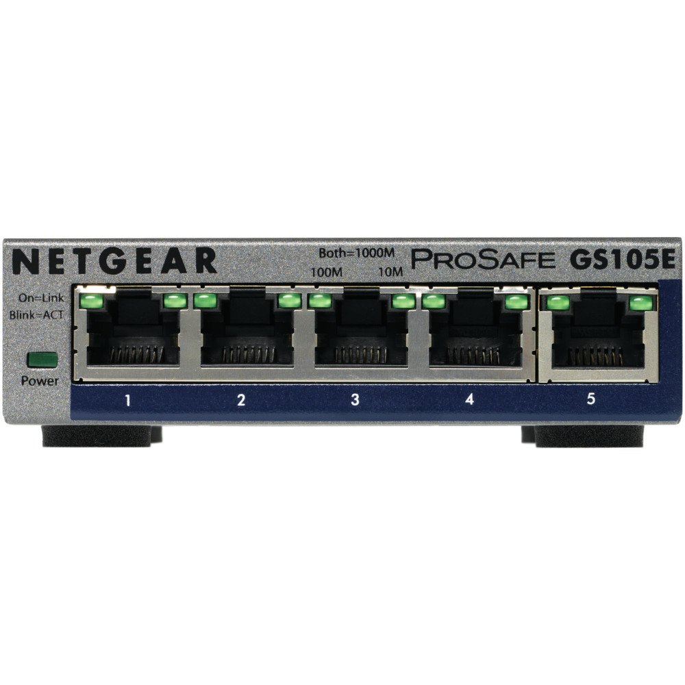 Netgear NETGEAR GS105E-200PES nätverksswitchar hanterad L2/L3 Gigabit Ethernet (10/100/1000) Grå
