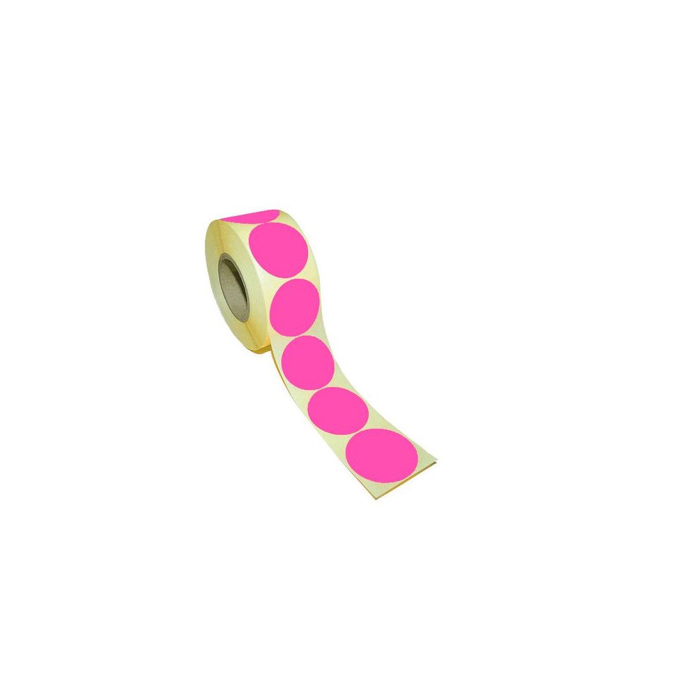 No Brand Etikett rund 40mm rosa 500/fp