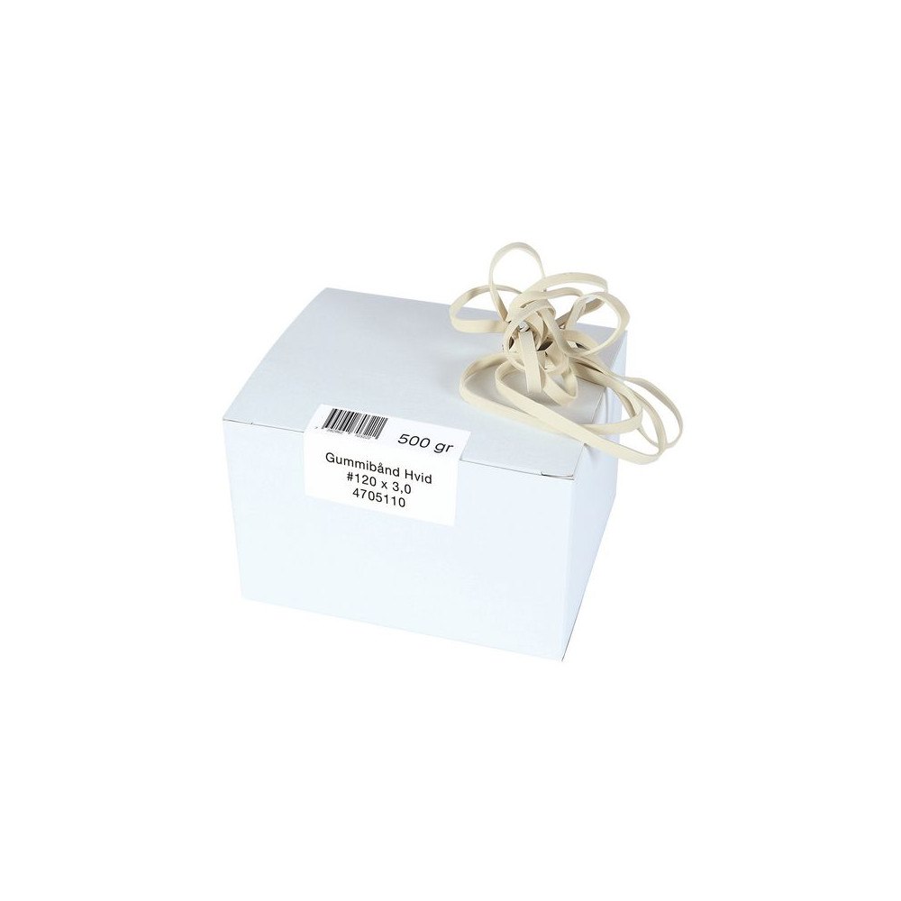 No Brand Gummiband 120x3mm 500g vit 575/fp