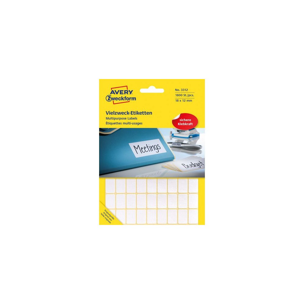 AVERY Etikett AVERY handskriv 18x12mm 1800/fp