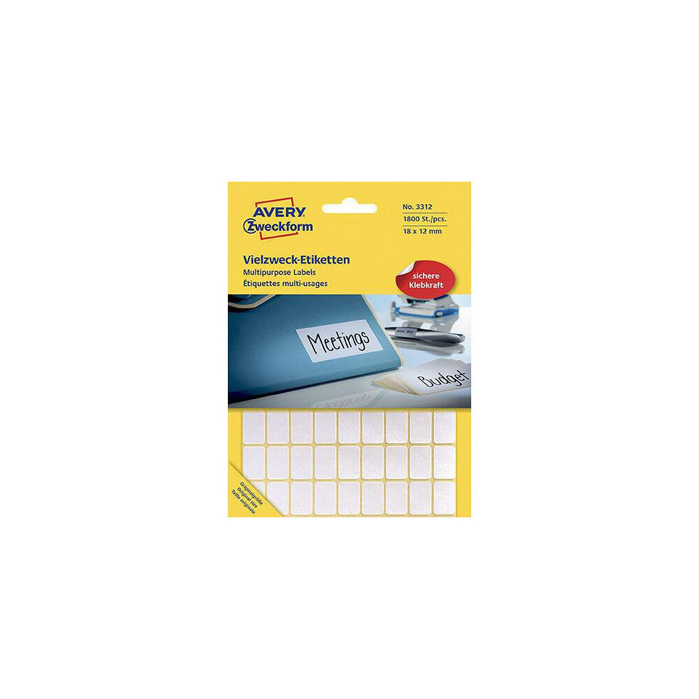 AVERY Etikett AVERY handskriv 18x12mm 1800/fp