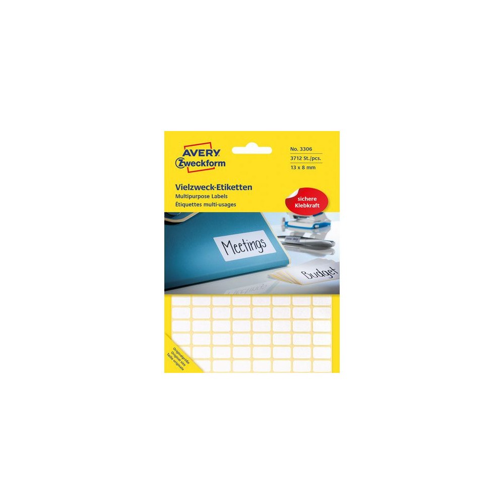 AVERY Etikett AVERY handskriv 13x8mm 3712/fp