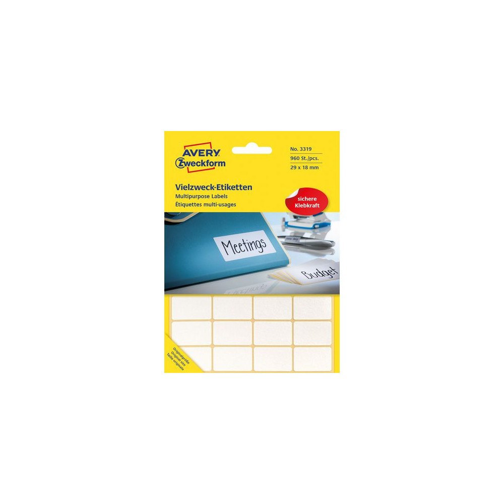 AVERY Etikett AVERY handskriv 29x18mm 960/fp