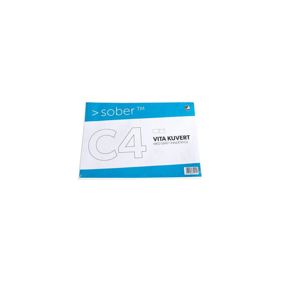 SOBER Kuvert konsument fp C4 FH vit 5/fp