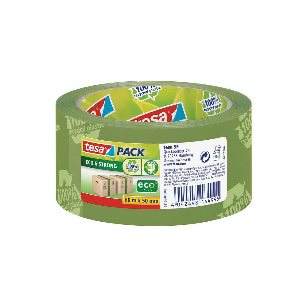 tesa Packtejp TESA Eco Str.50mmx66m grön logo