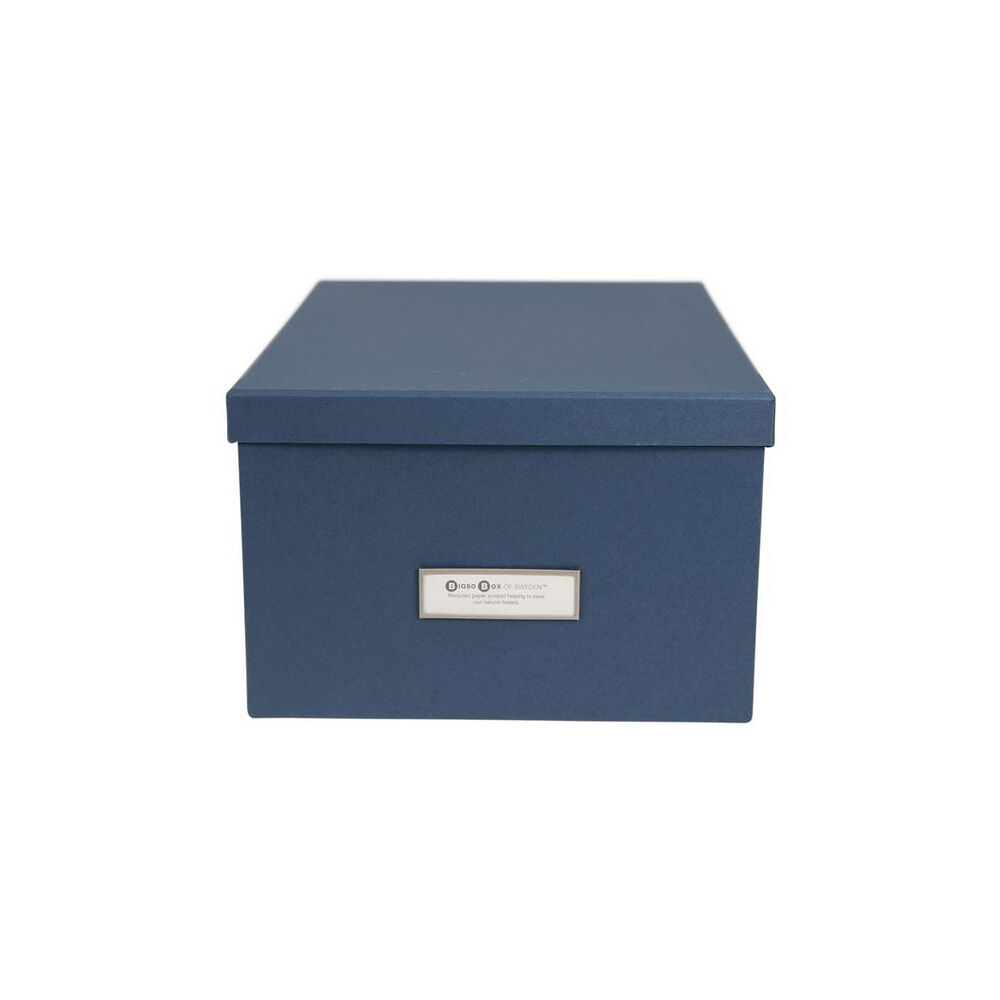 Bigso Box Förvaringsbox m.lock kartong blå