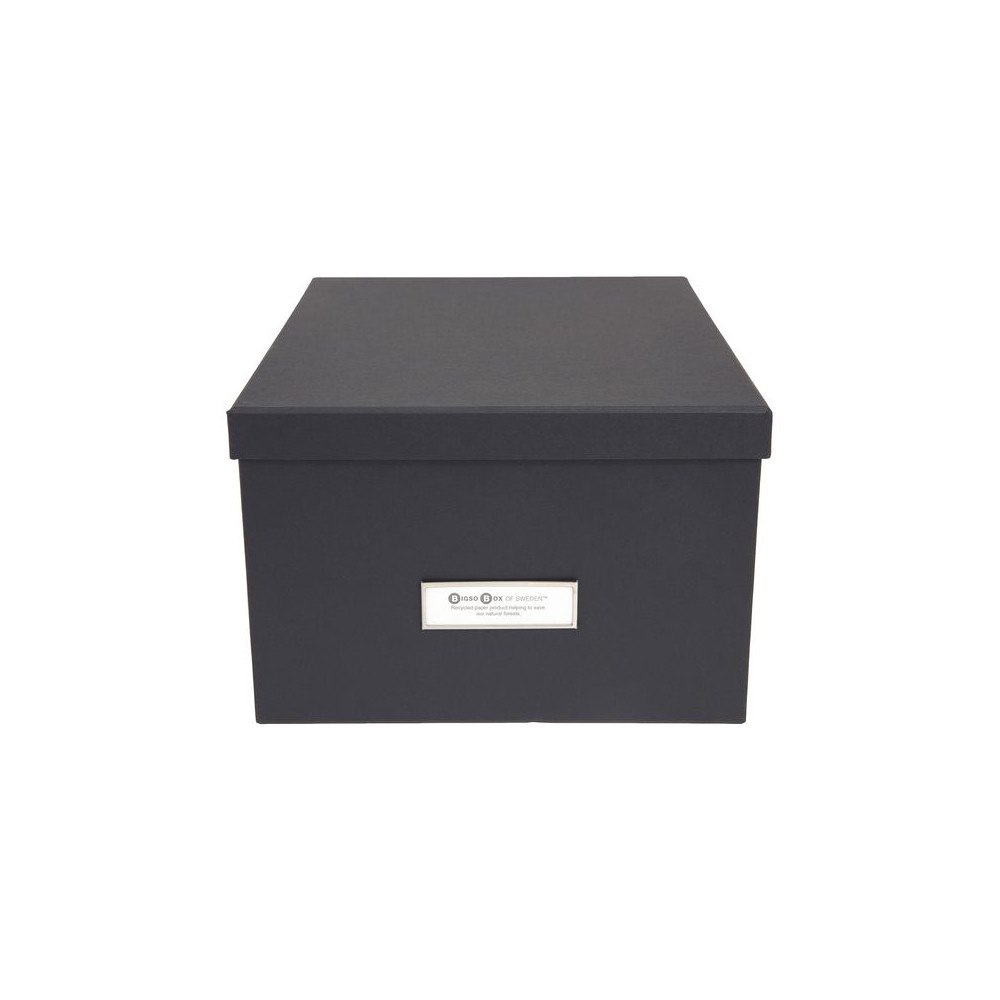 Bigso Box Förvaringsbox m.lock kartong grå