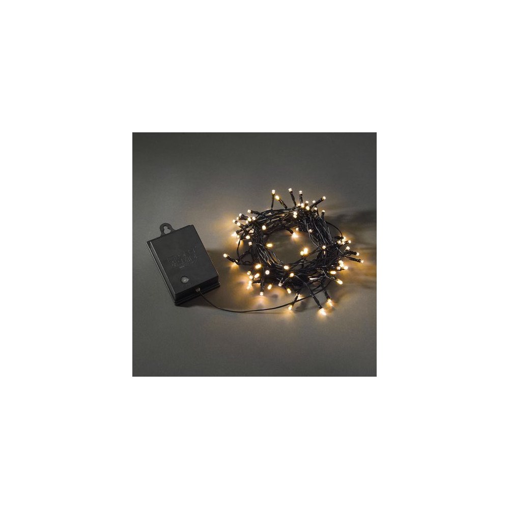 KONSTSMIDE Ljusslinga 80 amber LED 7,9m svart