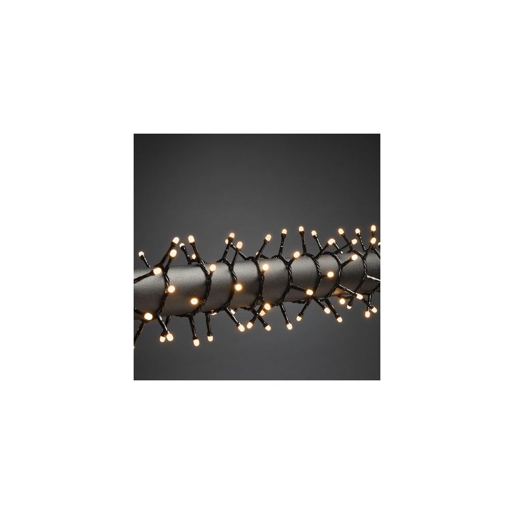 KONSTSMIDE Ljusslinga 400 amber LED 8,78m svart