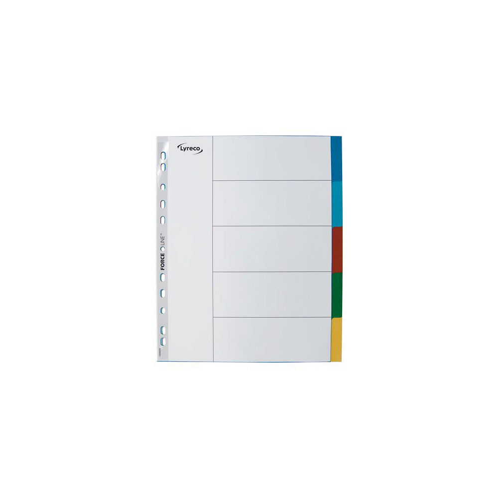 Lyreco Plastregister LYRECO A4+ PP 5-flik färg