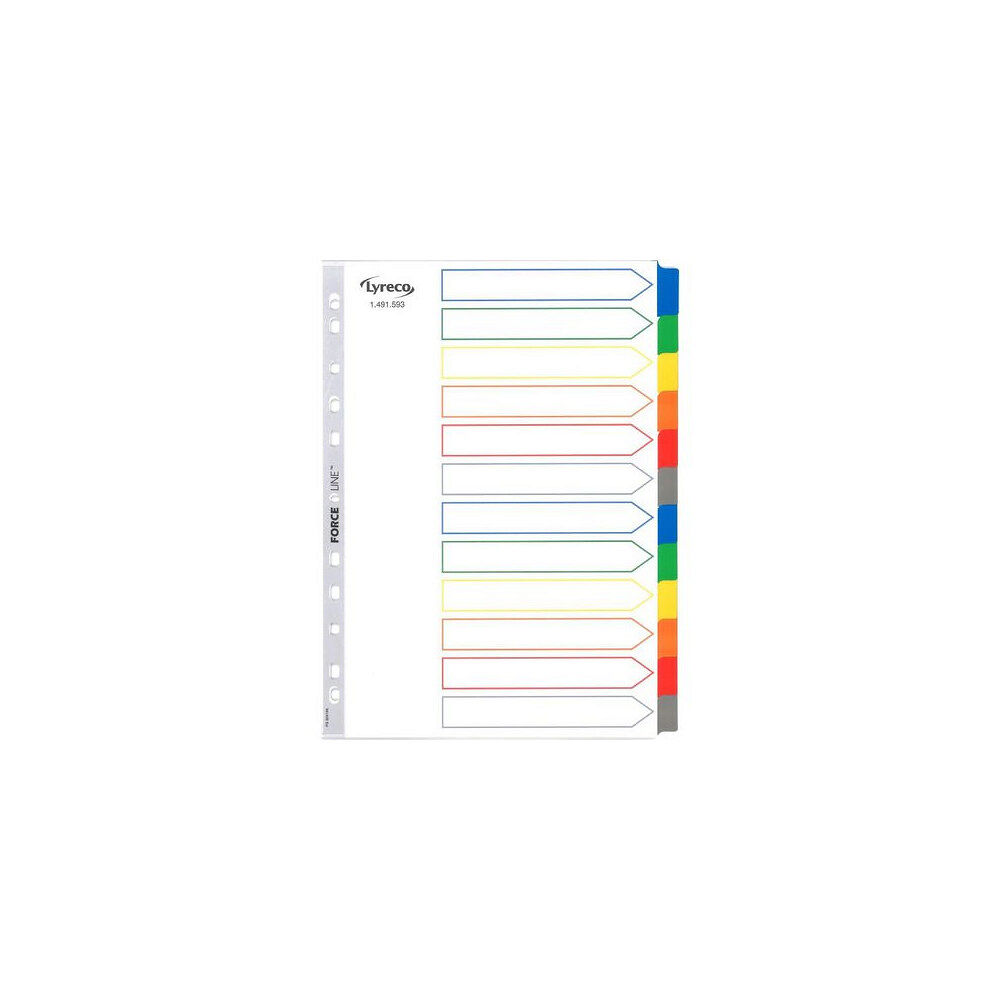 Lyreco Kartongregister LYRECO A4 1-15 vit