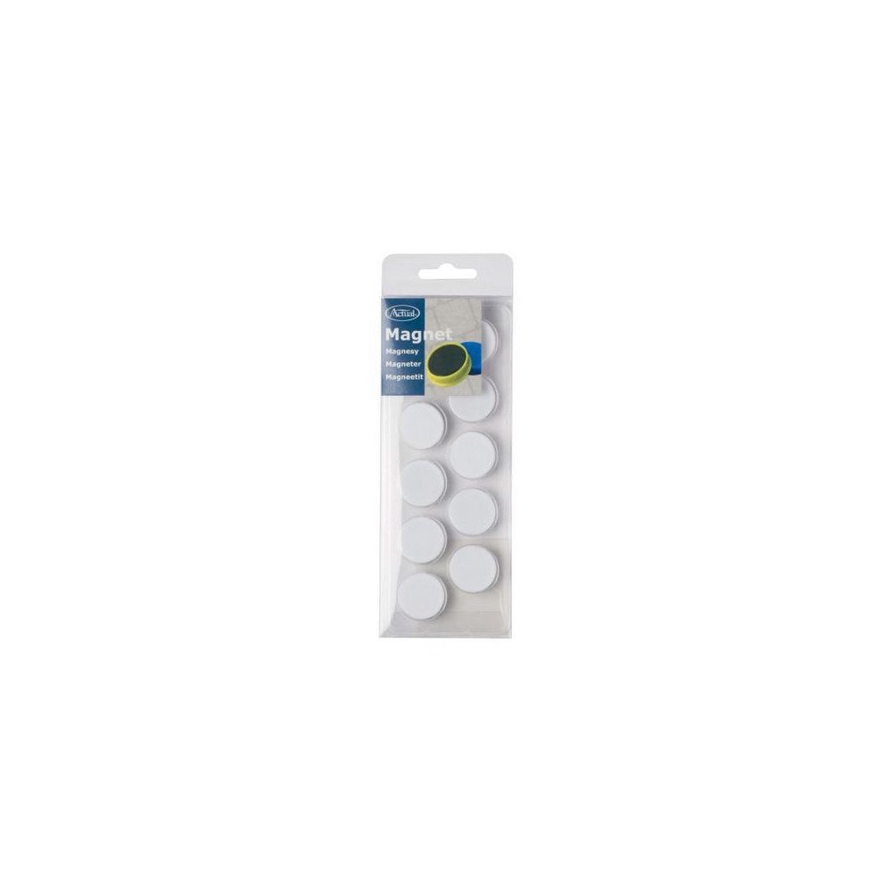 No Brand Magnetknappar ACTUAL 25 mm vit 10/fp