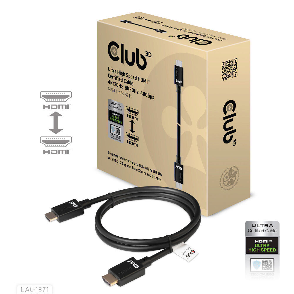 Club 3D Club 3D CAC-1371 - HDMI-kabel - 1 m