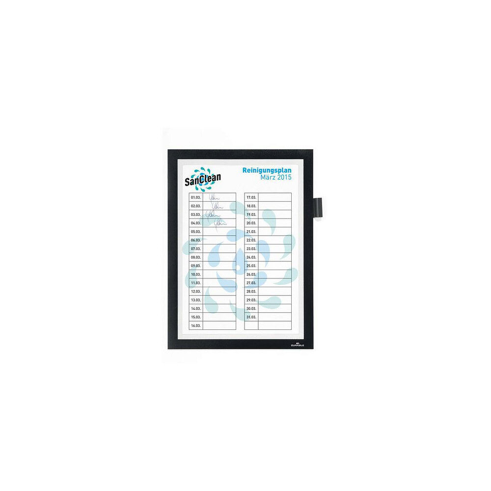 Durable Magnetram självh DURAFRAME note A4 svart