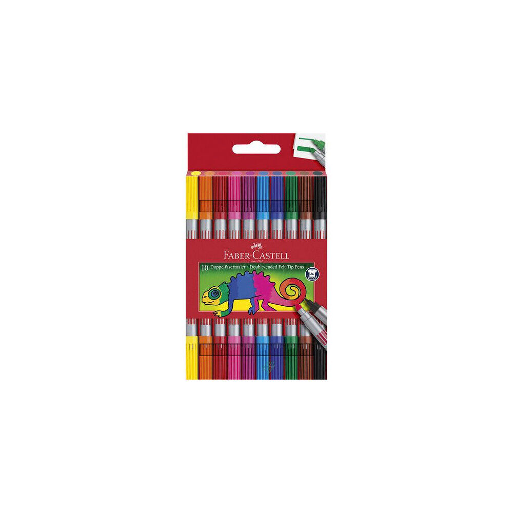 FABER-CASTELL Fiberpenna Dubbelspets Etui 10/fp