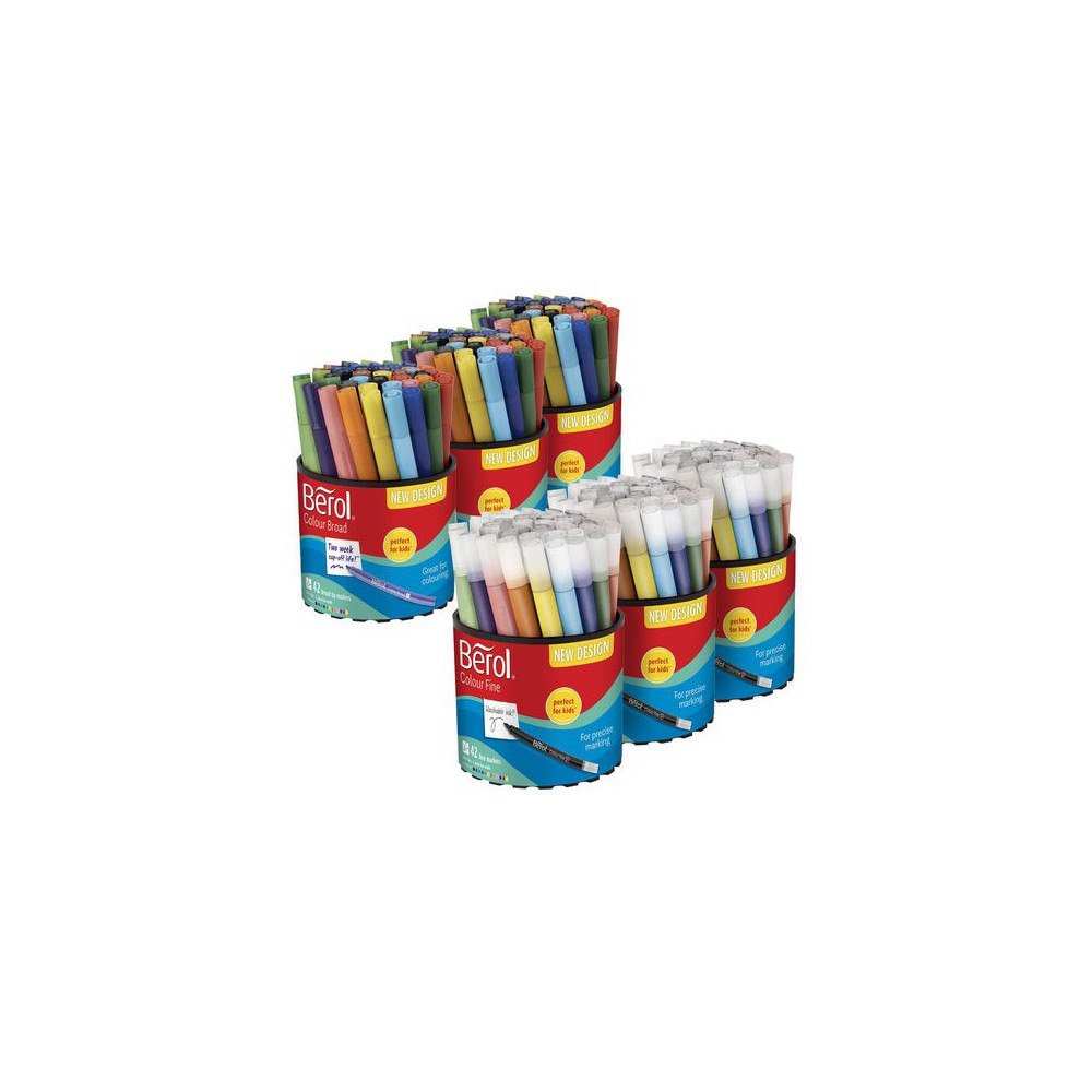 Berol Fiberpenna BEROL Storpack Fine Broad 252