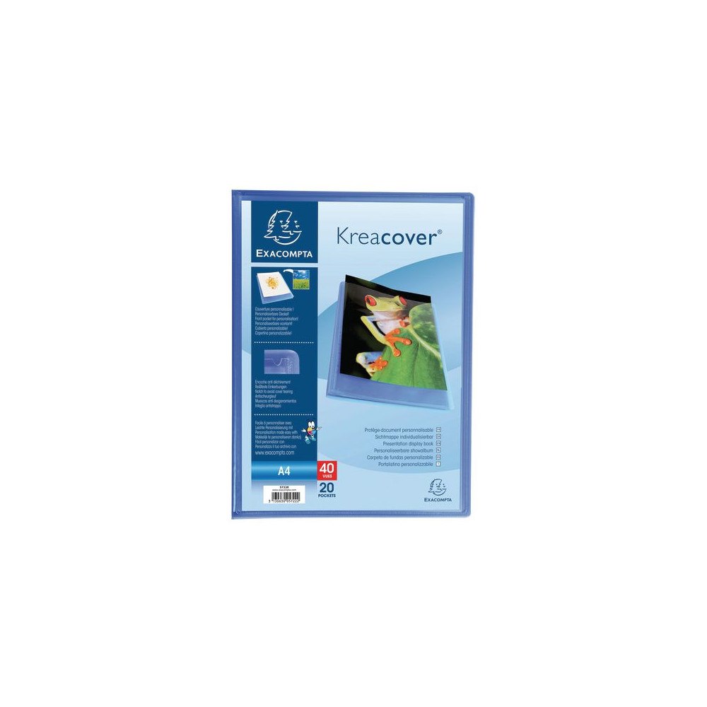 EXACOMPTA Demobok EXACOMPTA A4 blå 20 fickor