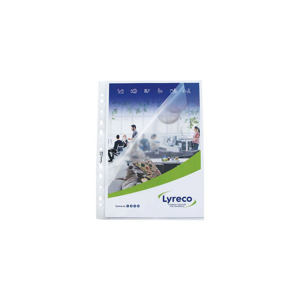 Lyreco Plastficka LYRECO A4 0,08 präg 25/fp