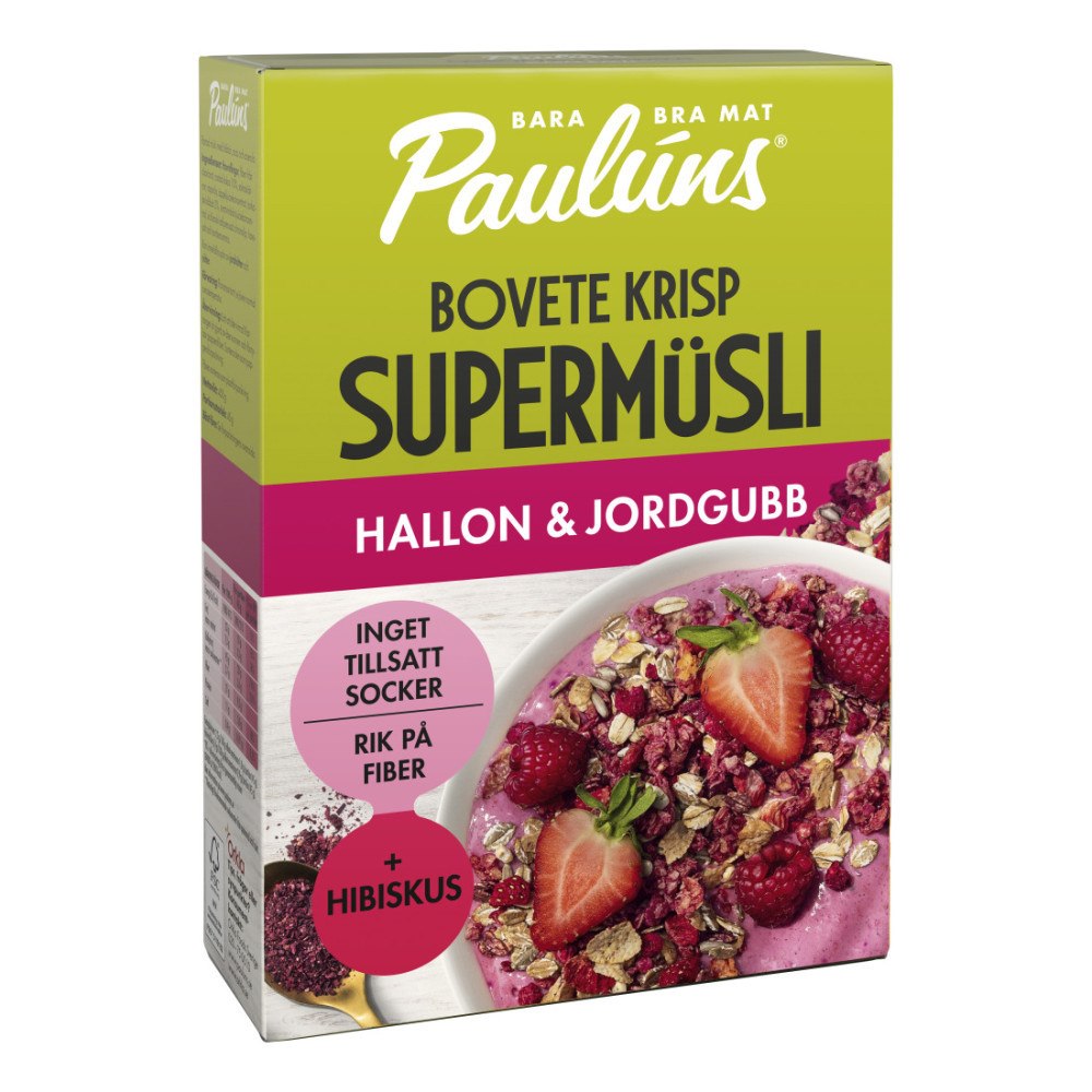 Paulúns Müsli Hallon & Jordgubb 400 g