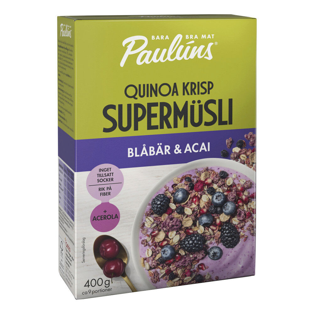 Paulúns Müsli Blåbär & Acai 400 g