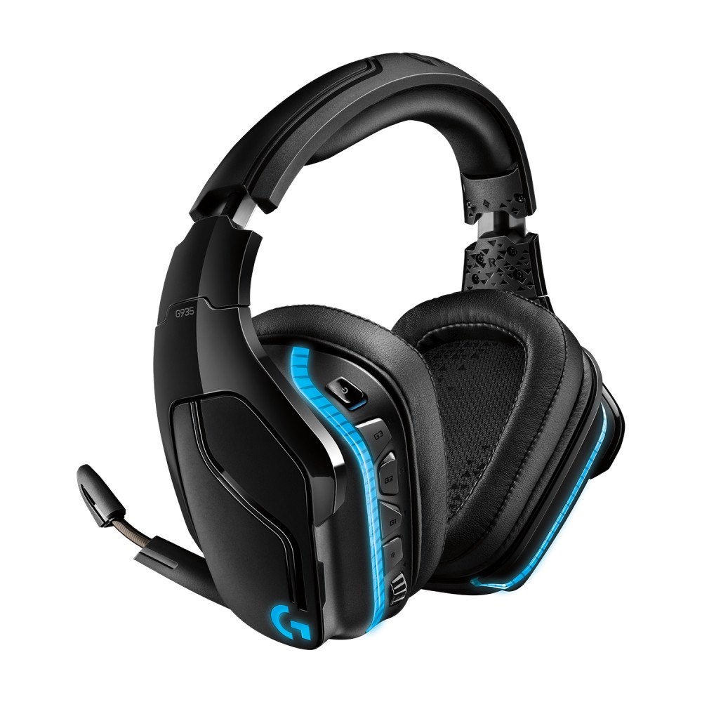 Logitech Logitech G G935 Headset Trådlös Huvudband Spela Svart, Blå