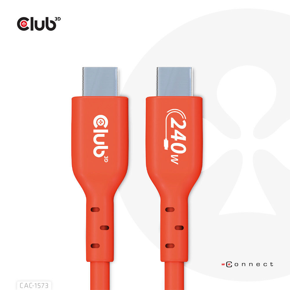 Club 3D Club 3D - USB typ C-kabel - 24 pin USB-C till 24 pin USB-C - 2 m
