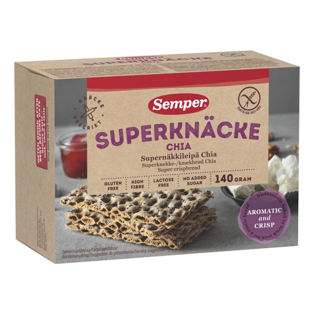 Semper Superknäcke Chia Glutenfritt 140 g