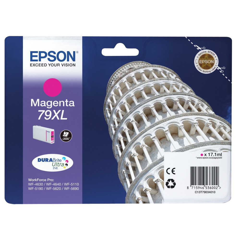 EPSON Epson Tower of Pisa Singlepack Magenta 79XL DURABrite Ultra Ink