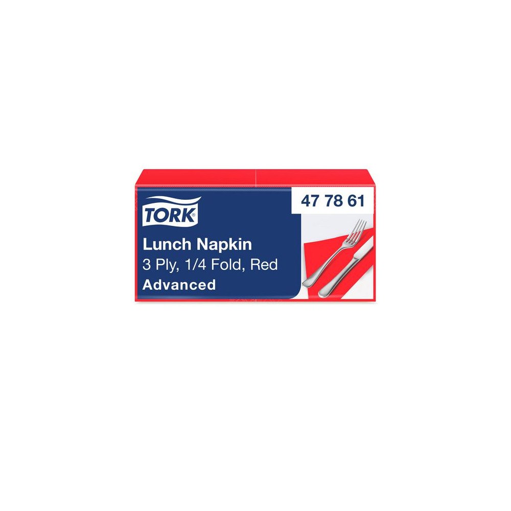 TORK Servett TORK Lunch 3-lags röd 150/fp