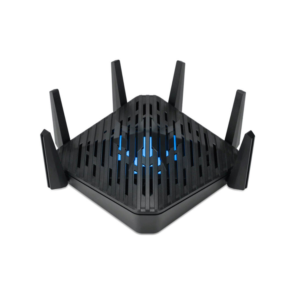 Acer Acer Predator Connect W6 Wi Fi 6E trådlös router Gigabit Ethernet Triband (2,4 GHz/5 GHz/6 GHz) Svart