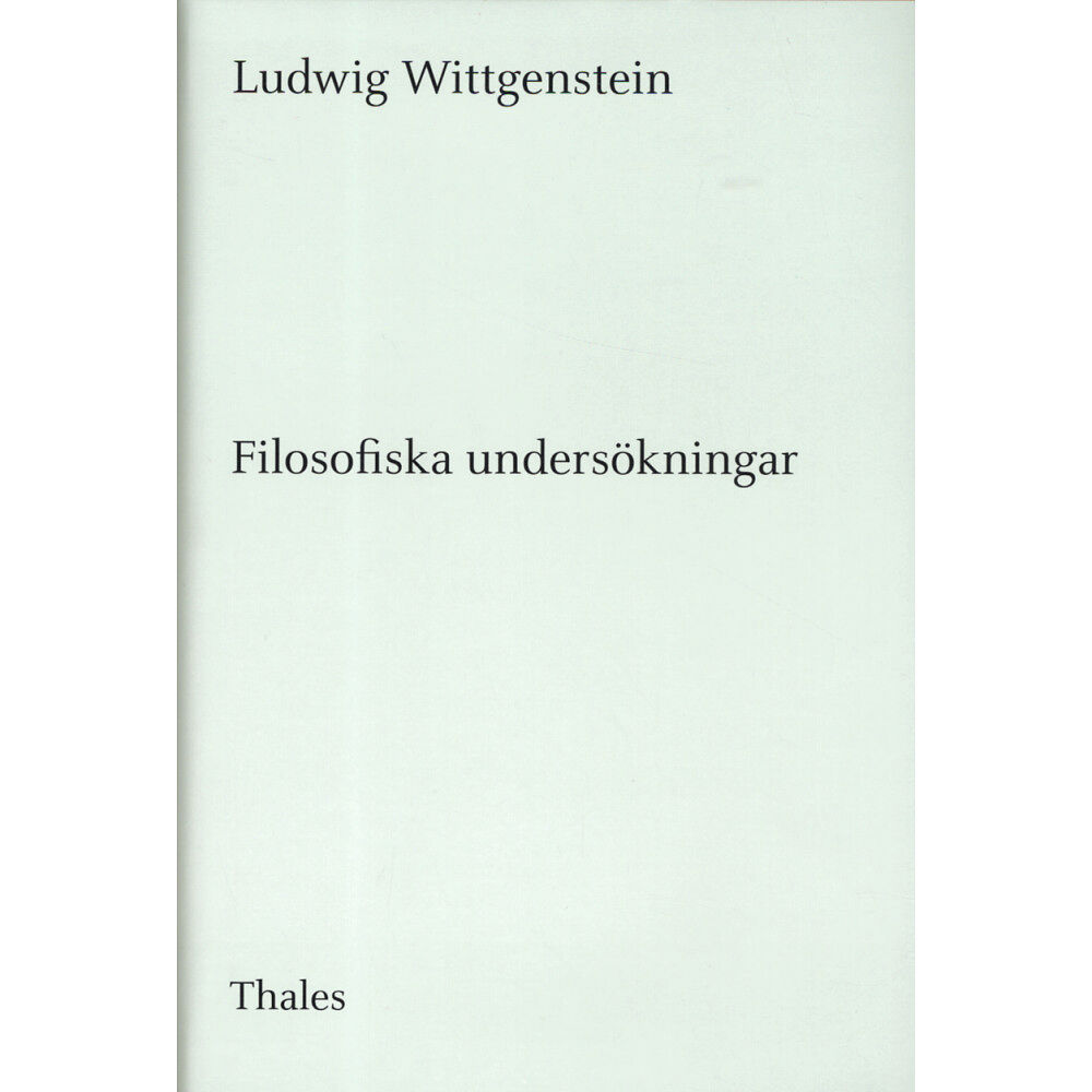 Ludwig Wittgenstein Filosofiska undersökningar (inbunden)
