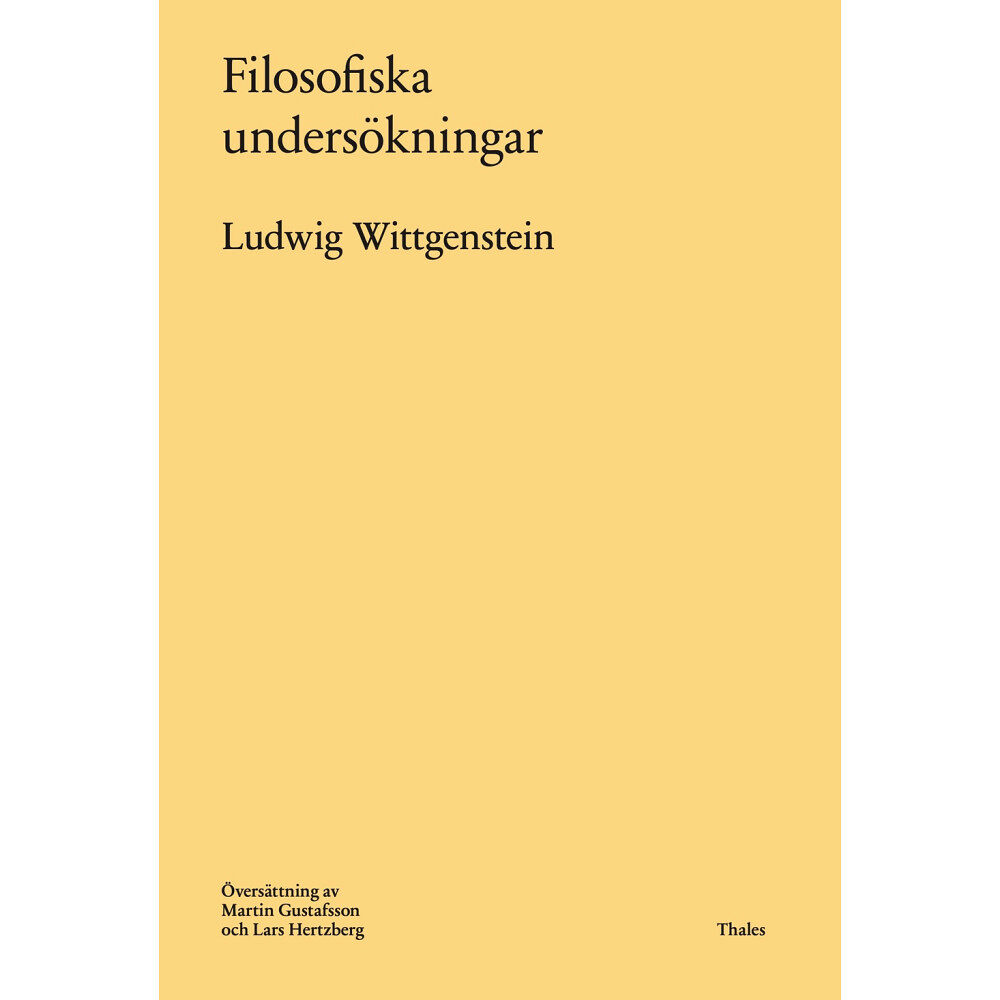 Ludwig Wittgenstein Filosofiska undersökningar (inbunden)