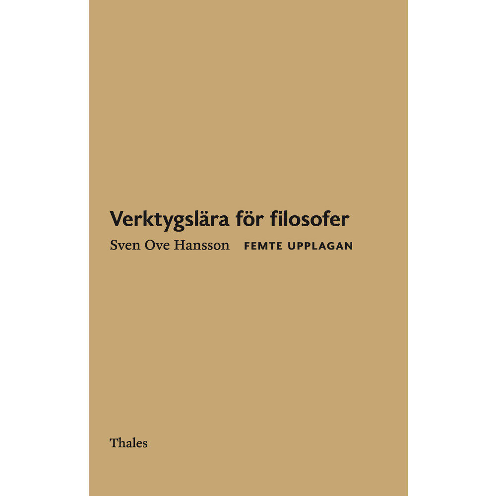 Bokförlaget Thales Verktygslära för filosofer (häftad)
