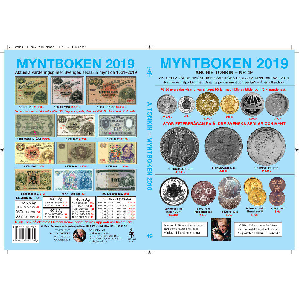 Archie Tonkin Myntboken 2019 Nr 49 (häftad)