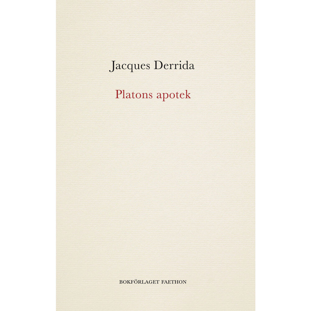 Jacques Derrida Platons apotek (bok, danskt band)