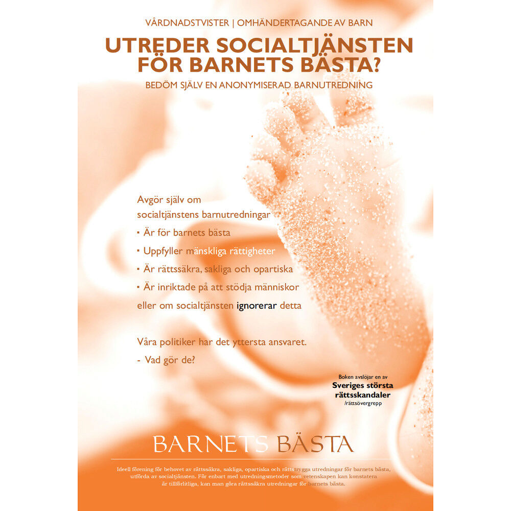 Erik Philipson Utreder socialtjänsten för barnets bästa? Bedöm själv en anonymiserad utredning. (bok, kartonnage)