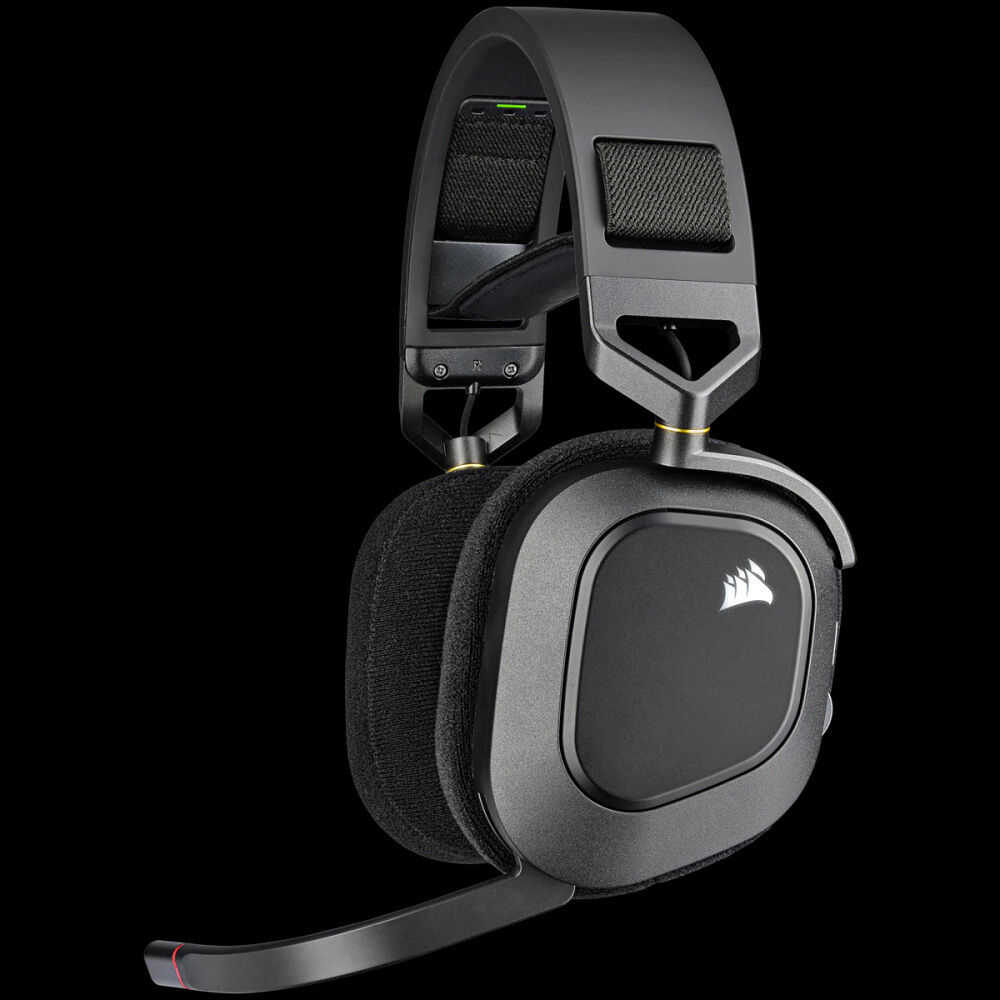 Corsair Corsair HS80 RGB Headset Trådlös Huvudband Spela Svart