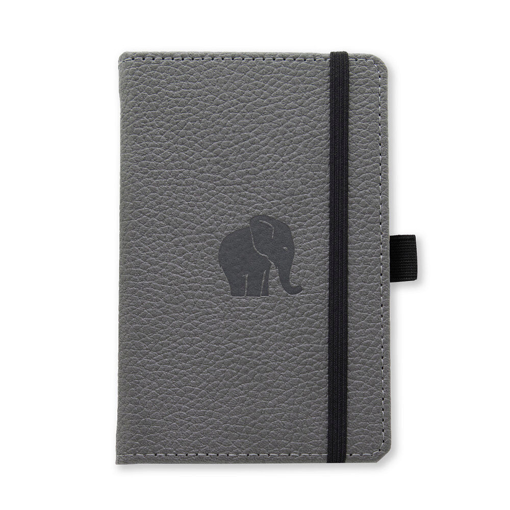 Dingbats*Notebooks LTD Dingbats* Wildlife A6 Pocket Plain - Grey Elephant Notebook