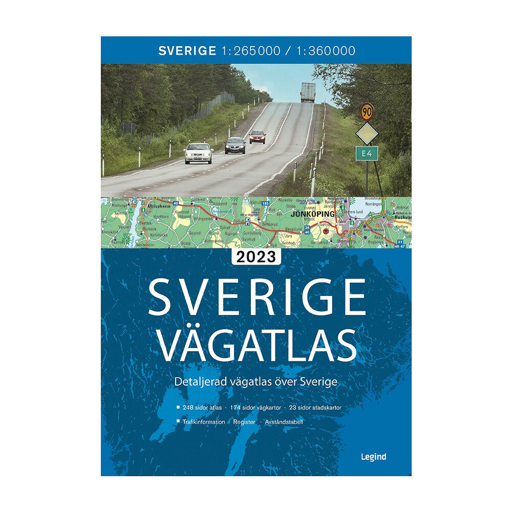 Legind A/S Sverige vägatlas 2023 (bok, flexband)