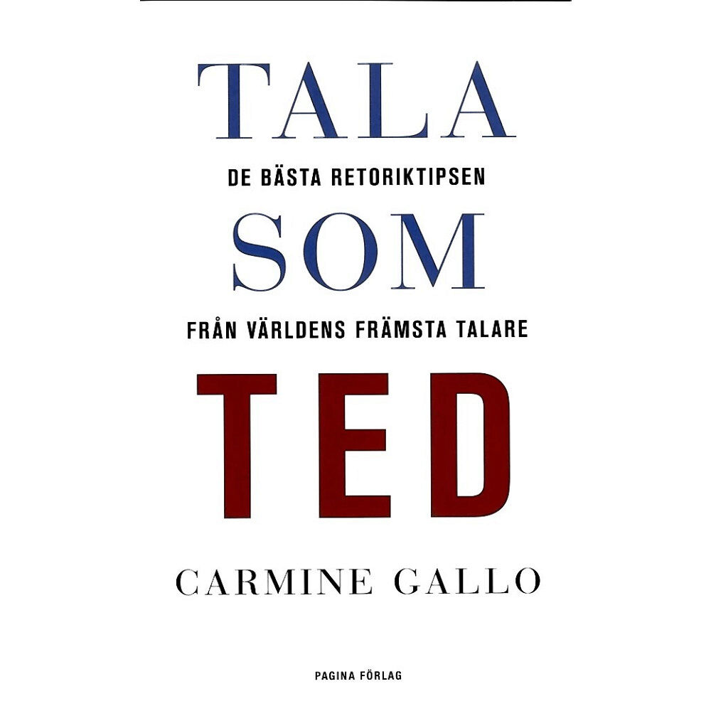 Pagina Förlags Tala som TED (pocket)