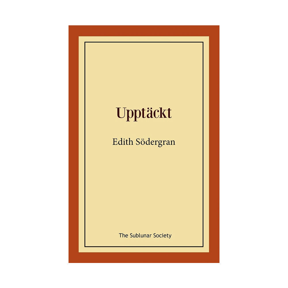 Edith Södergran Upptäckt (häftad)